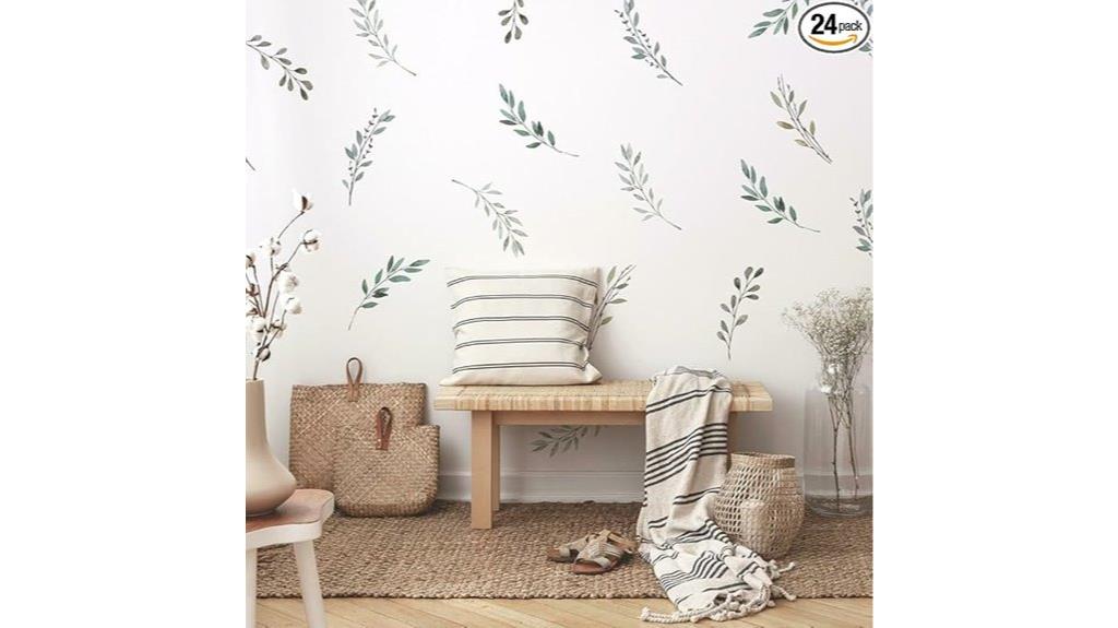 rustic leaves wall decals