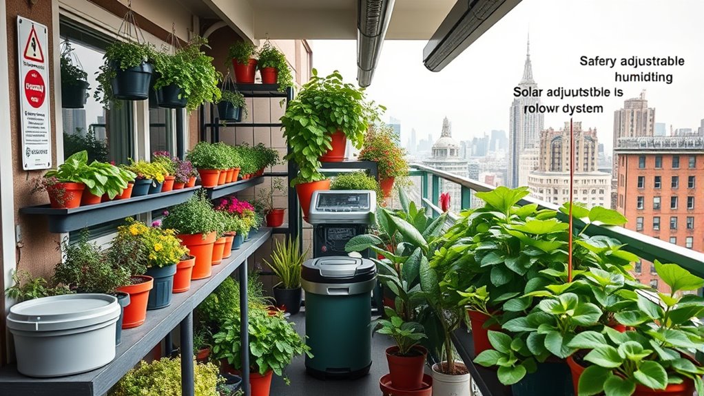 secure compliant balcony gardening
