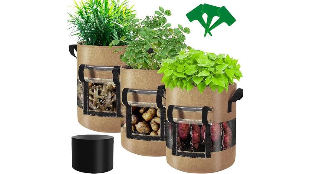 see through 10 gallon grow bags
