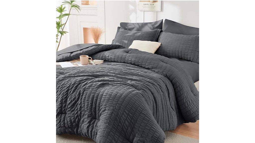 seersucker queen bedding set