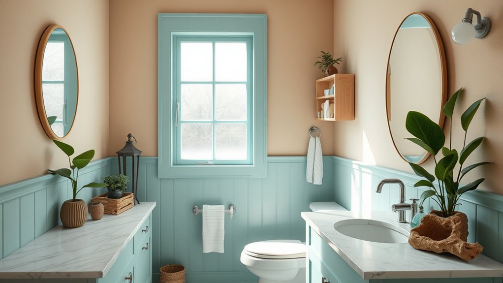 serene coastal bathroom colors