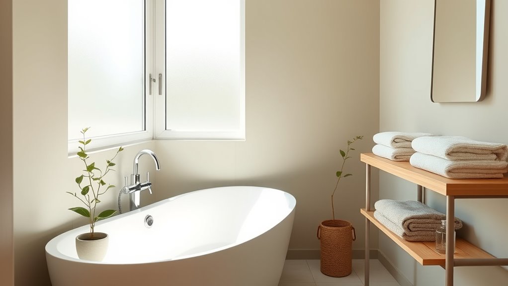 serene minimalist bathroom design