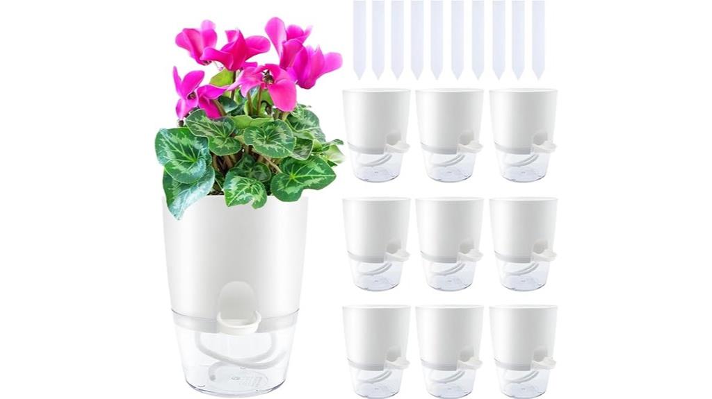 set of 10 self watering planters