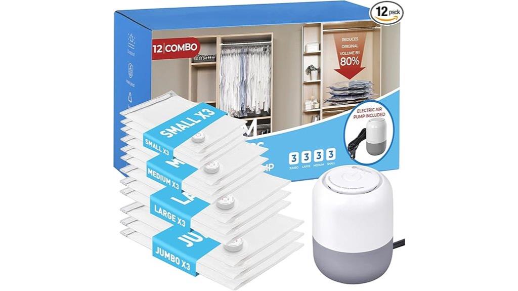 set of 12 vacuum storage bags