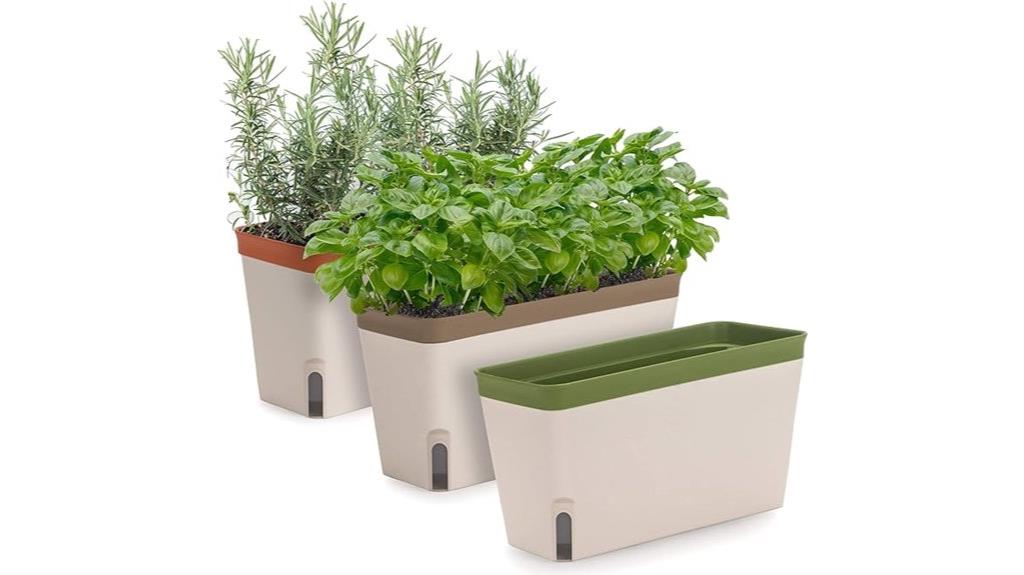set of 3 herb planter boxes