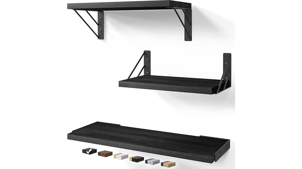 set of 3 wall shelves