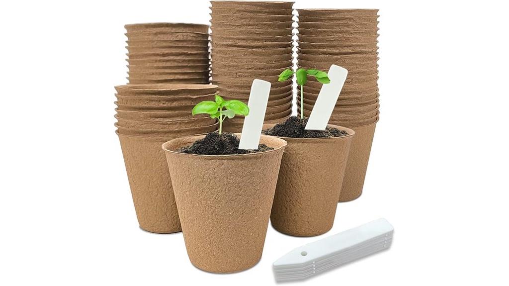 set of 40 peat seedling pots
