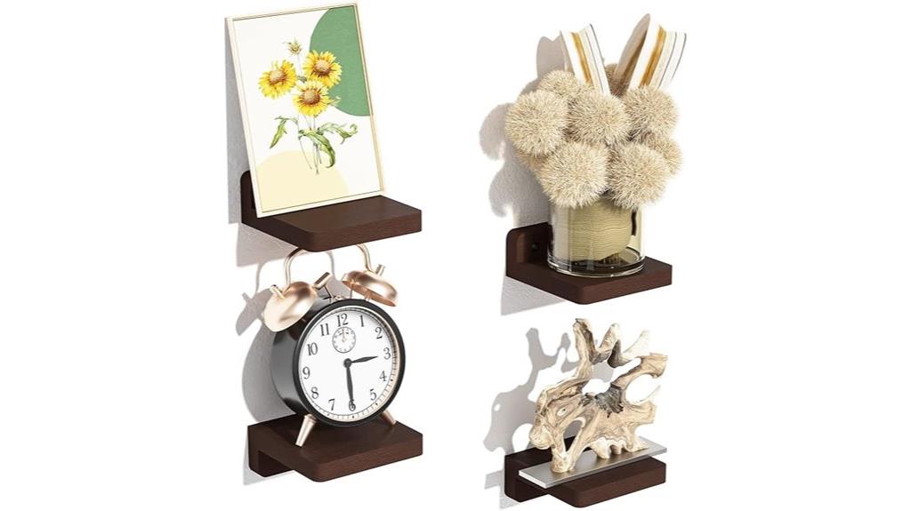 set of 4 floating shelves