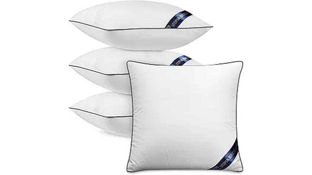 set of four 18 inch pillows