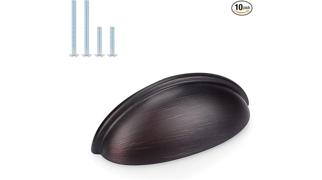 set of ten bronze cabinet handles