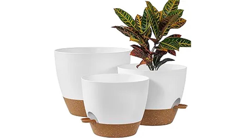 set of three large planters