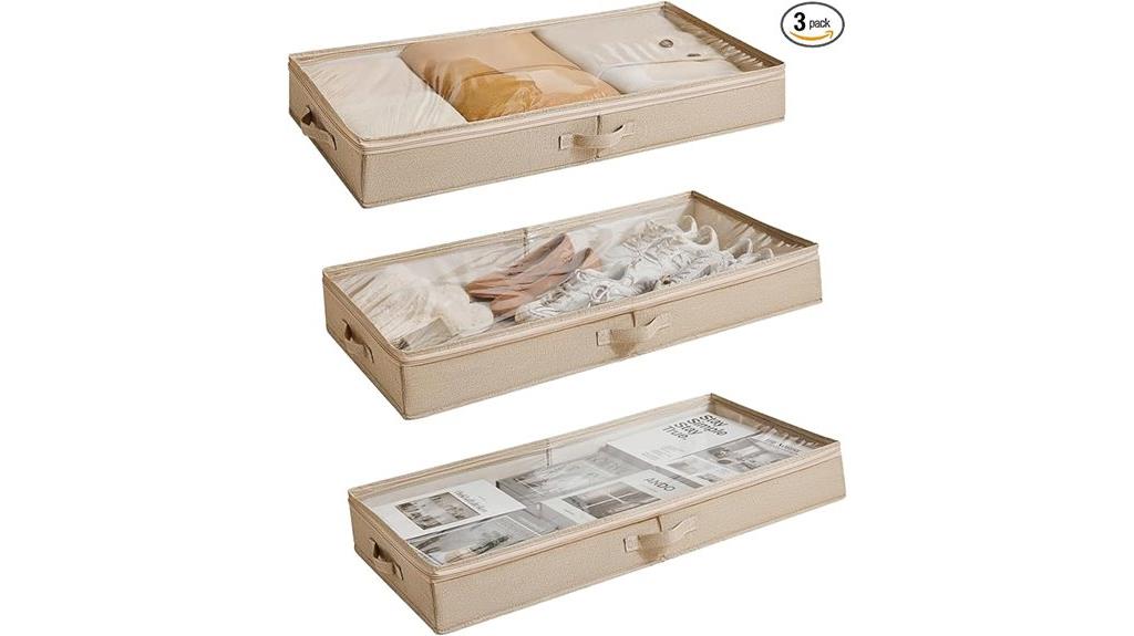 set of three storage bins