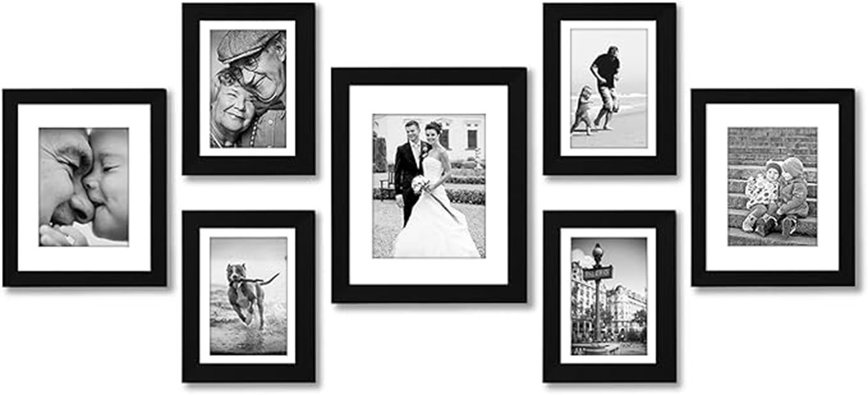 seven shatter resistant photo frames
