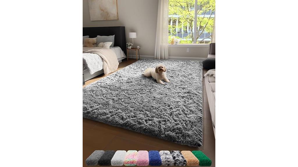 shaggy bedroom rug