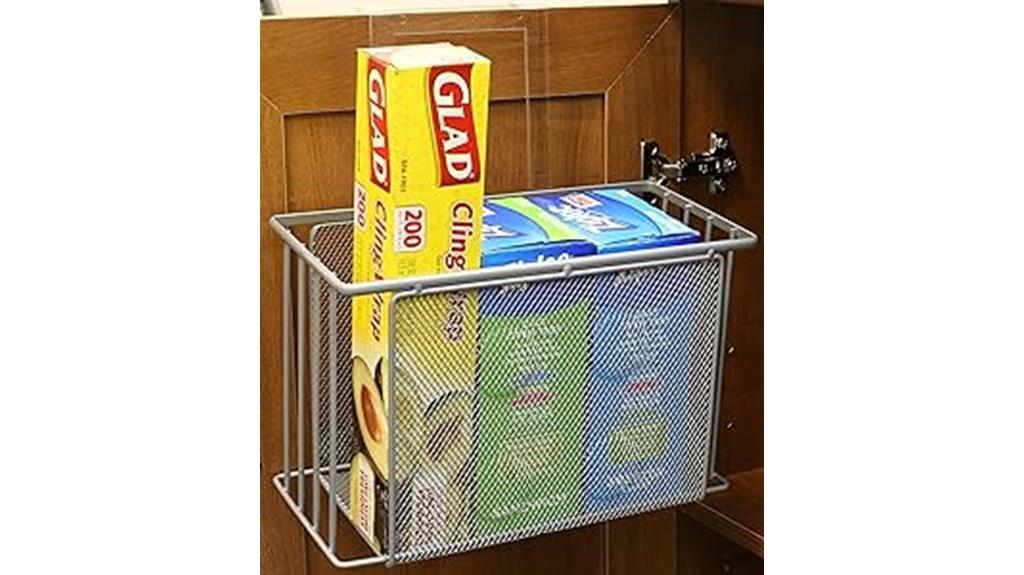 silver over cabinet organizer