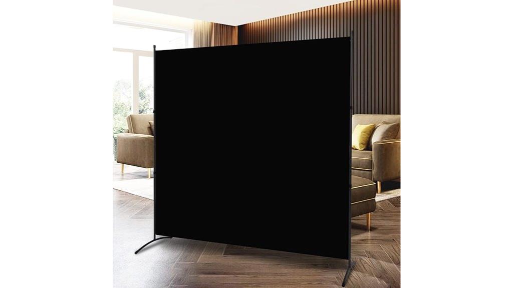 single panel privacy screen