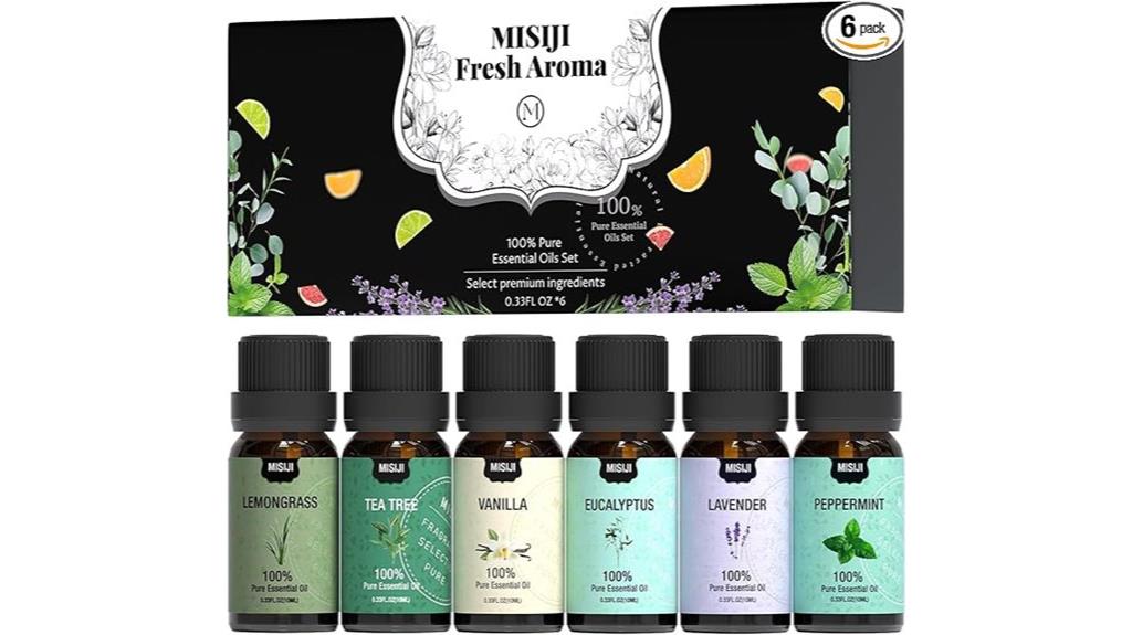 six aromatherapy diffuser oils