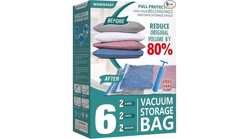 six bag vacuum storage