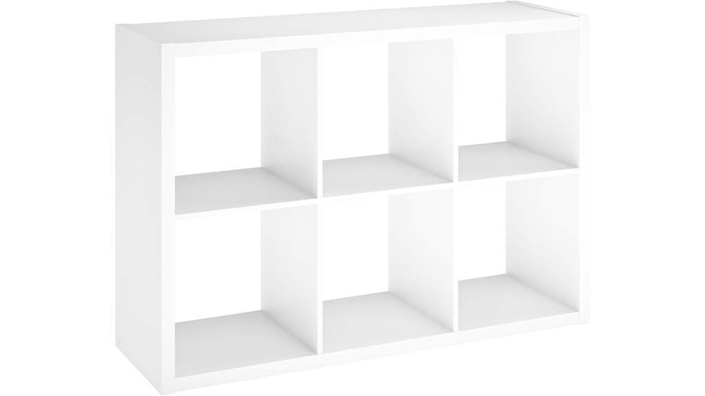 six cube storage organizer