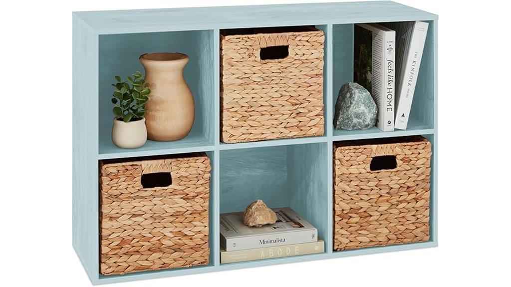 six cube storage organizer
