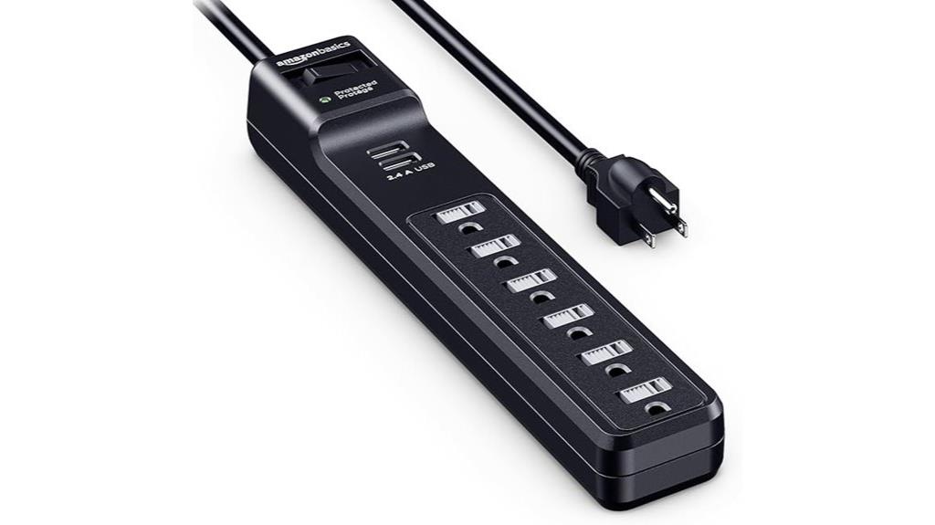 six outlets two usb