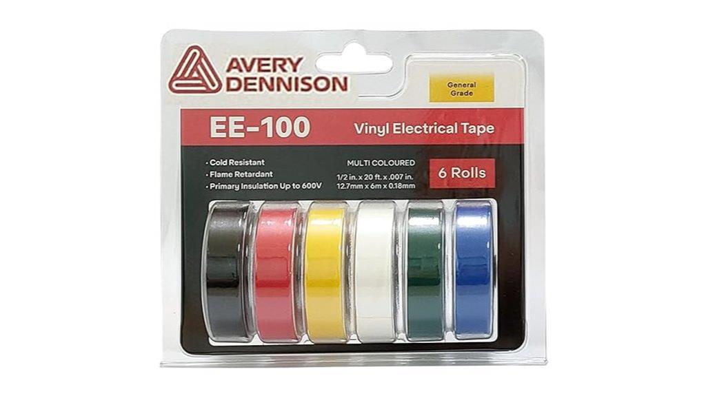 six rolls of electrical tape