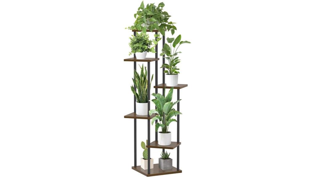six tier indoor outdoor plant stand