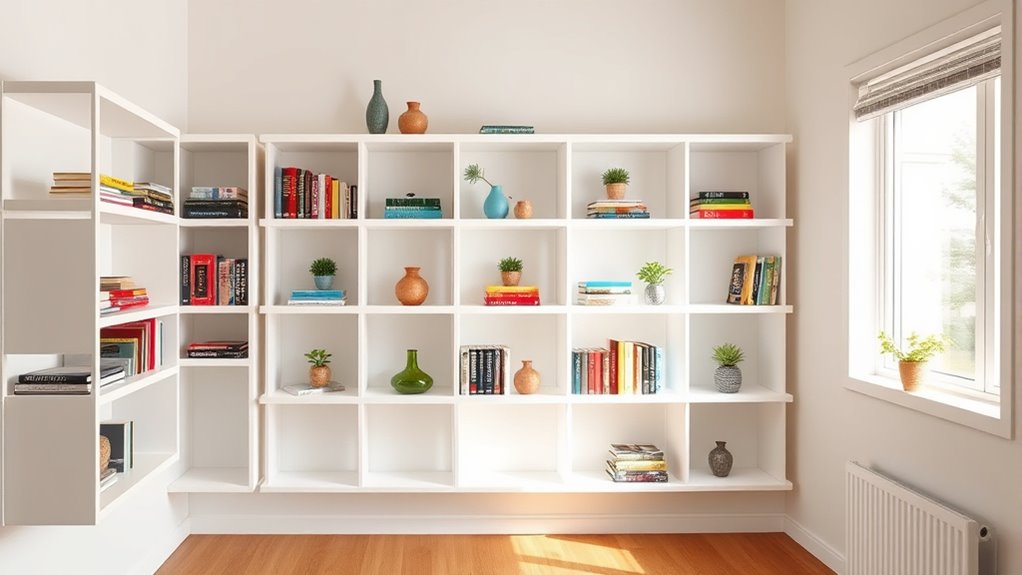 slim space saving bookshelves