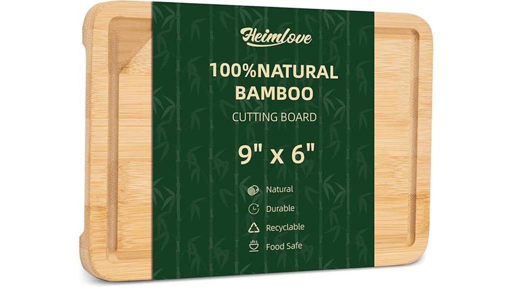small bamboo board with juice groove