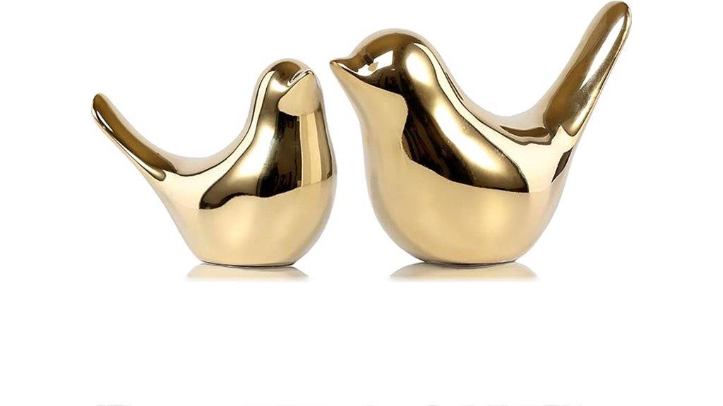 small bird decor statues