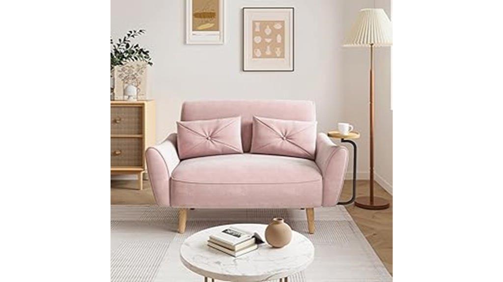 small convertible loveseat sofa