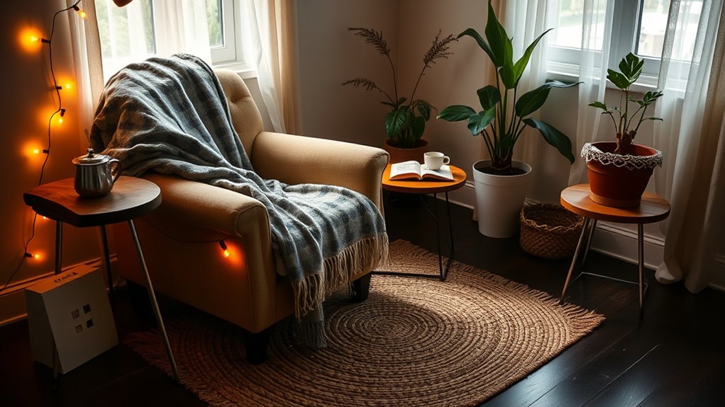 small corner cozy space