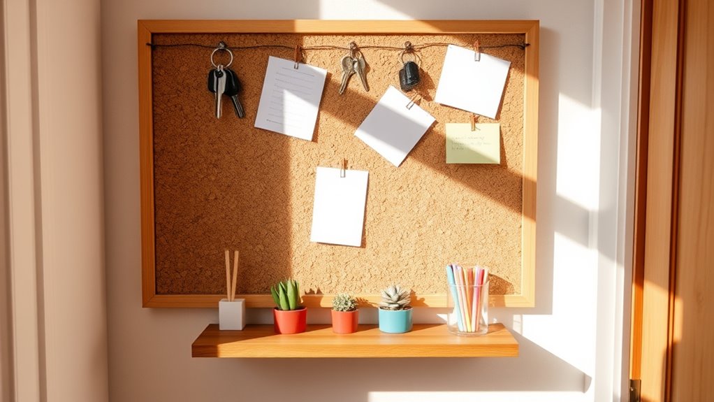small space cork organizer