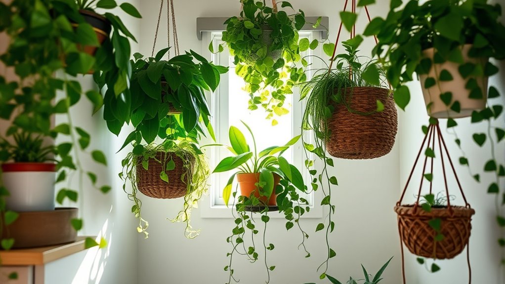 small space hanging plant ideas