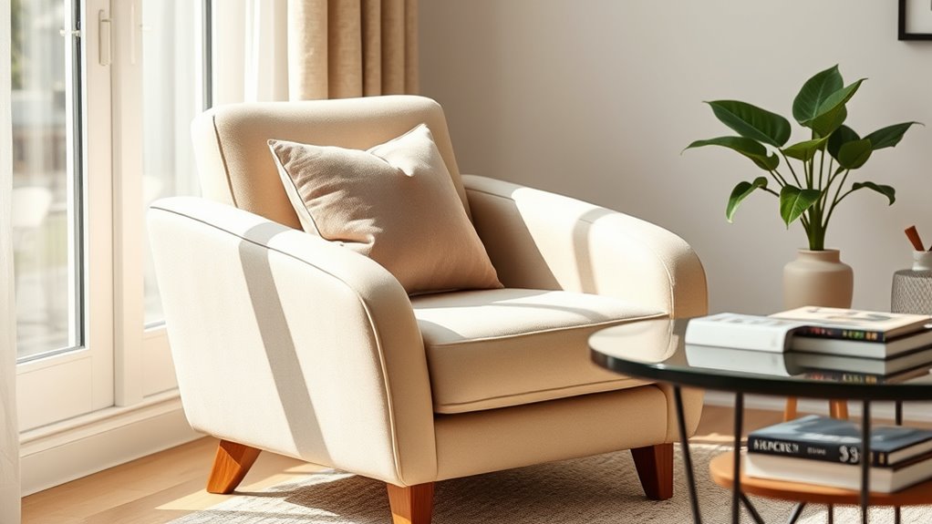 small stylish comfortable armchairs