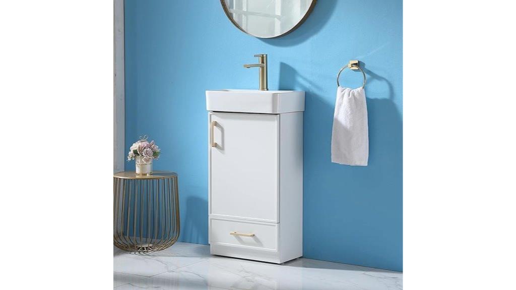 small white bathroom vanity