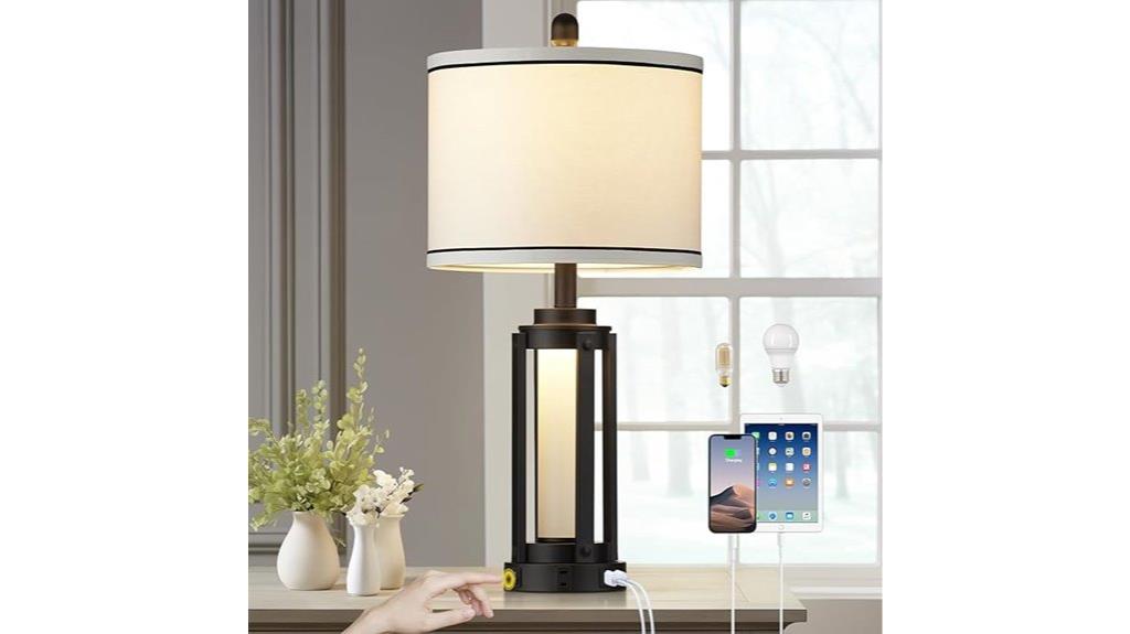 smart lamp with ports