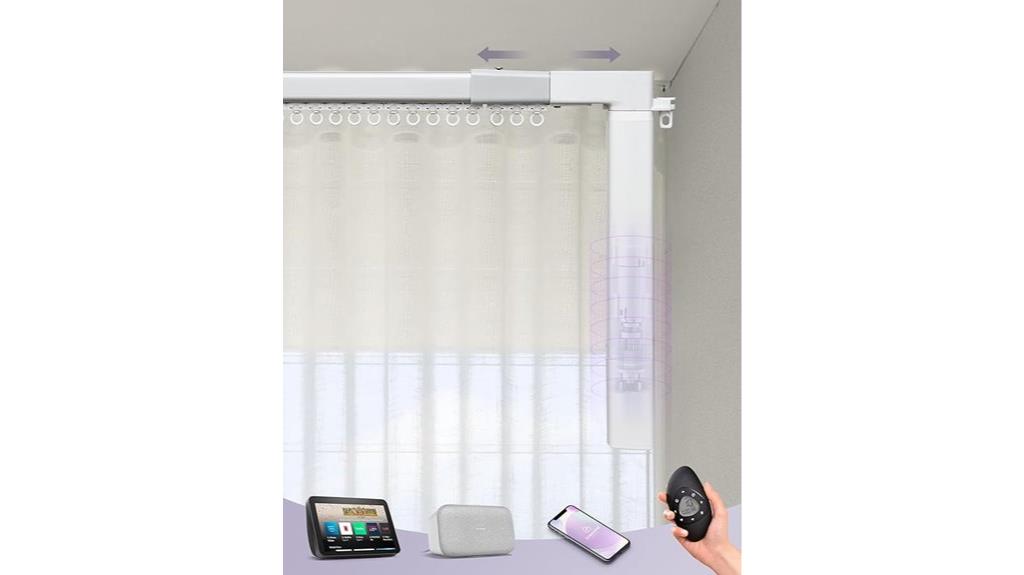 smart retractable curtain track