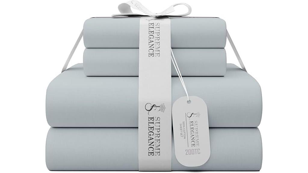 soft gray cotton sheets