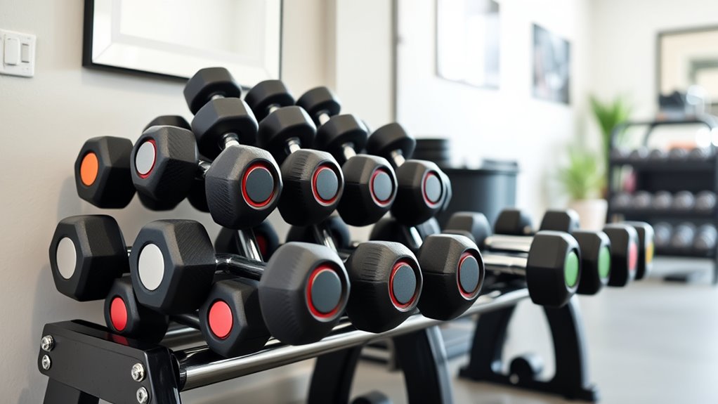 space saving dumbbell sets