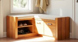 space saving entryway benches