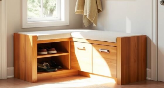 space saving entryway benches