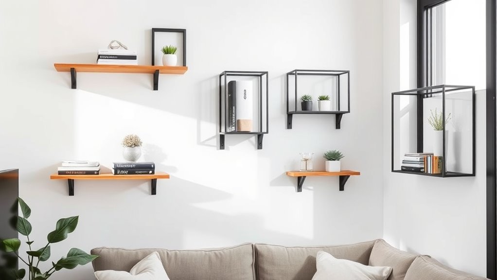 space saving stylish wall shelves
