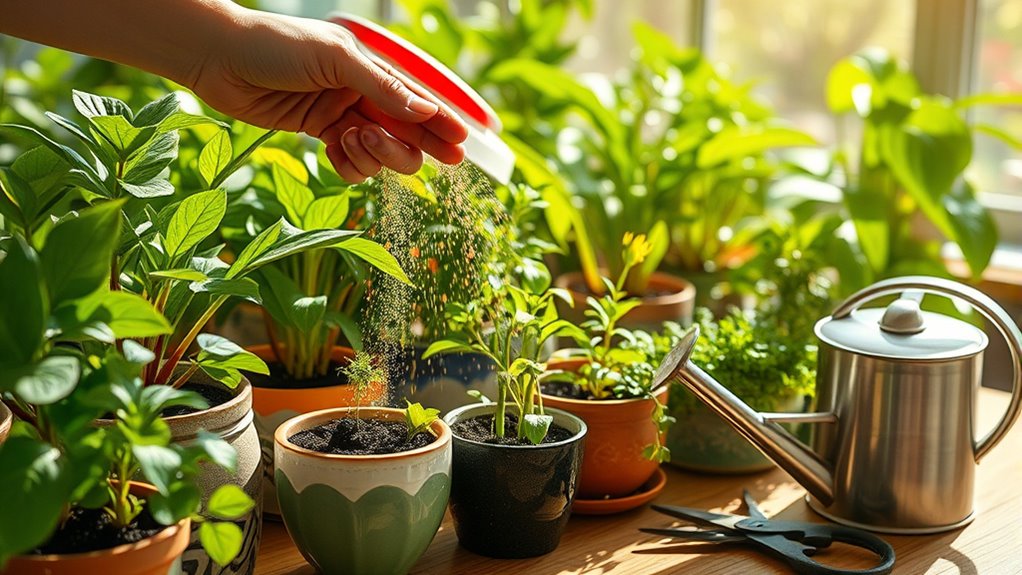 spring fertilizer boosts indoor growth