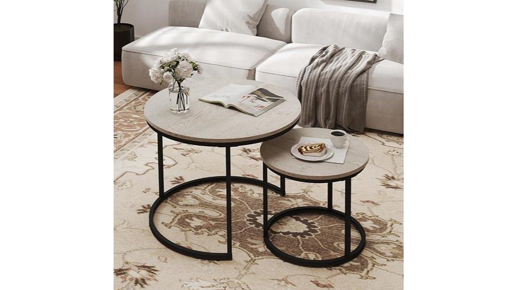 stackable round coffee tables