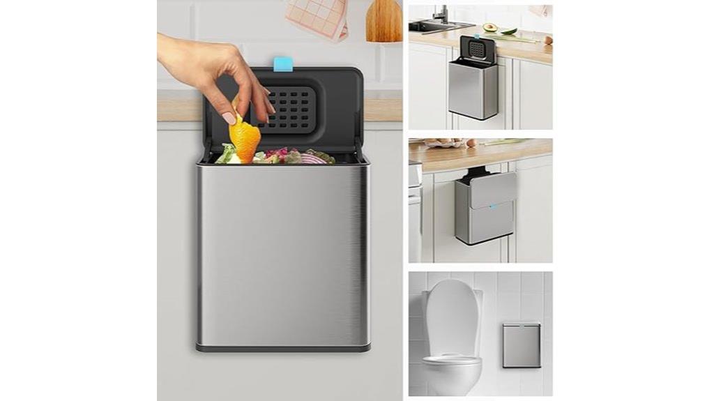 stainless steel lid trash
