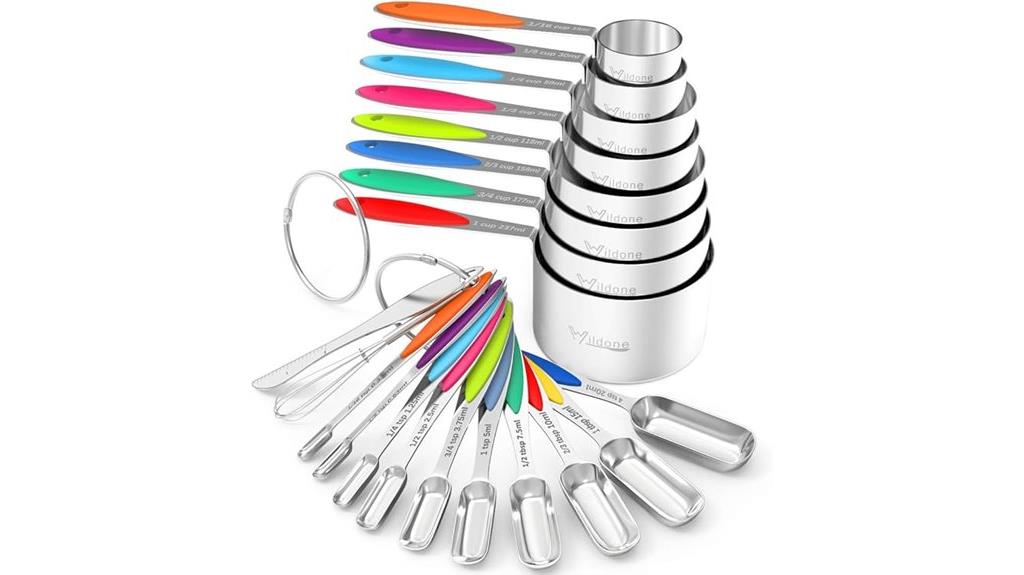 stainless steel measuring set