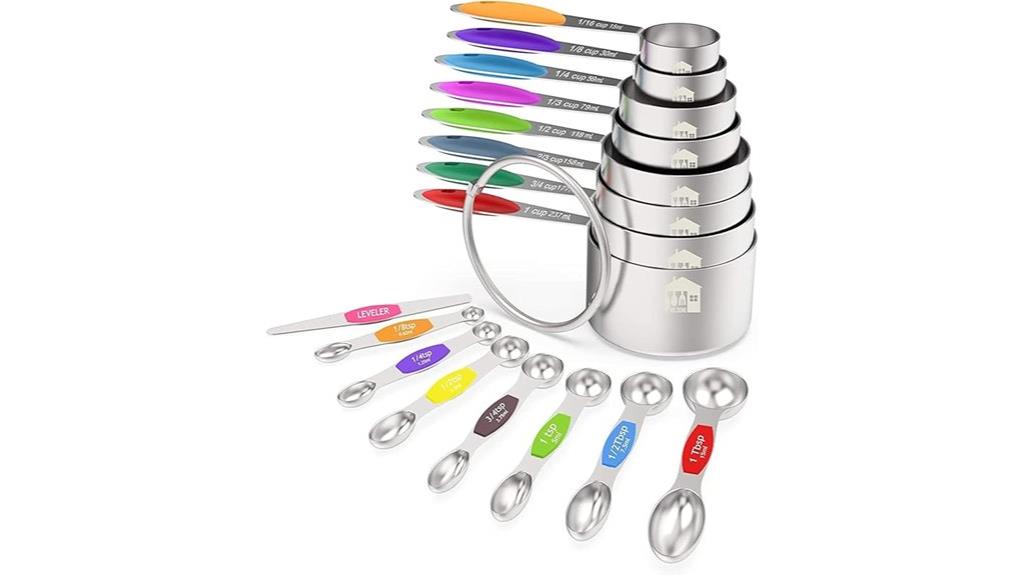 stainless steel measuring set