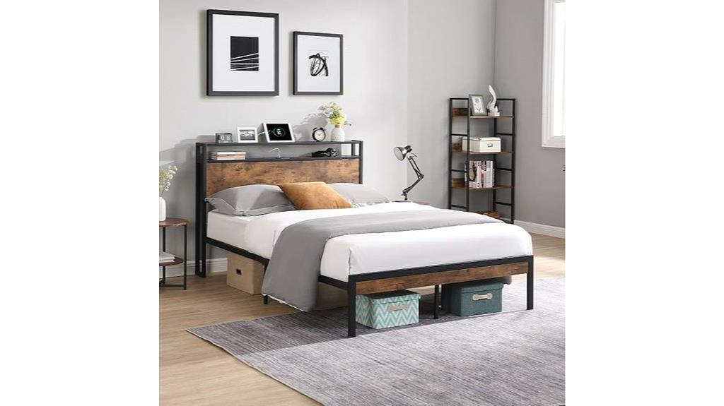 storage headboard with usb