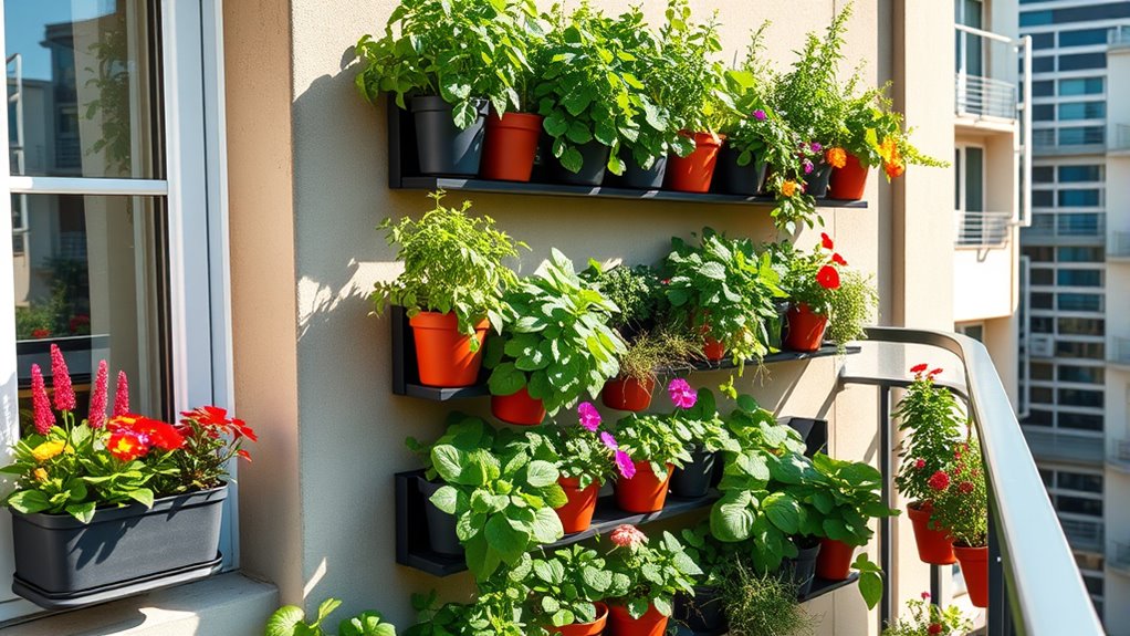 strategic colorful layered planting